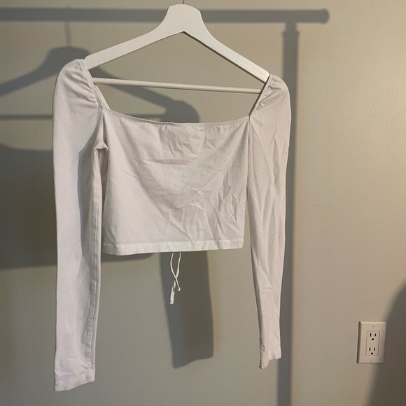 TNA white long sleeve crop top - Picture 2 of 2
